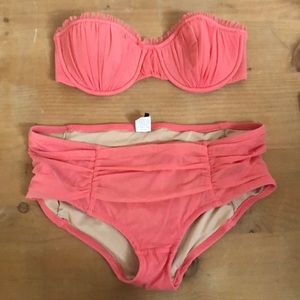 J crew coral bikini size M/34C